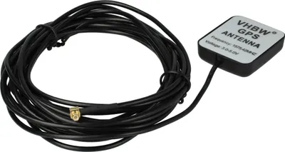 Produktbild von vhbw GPS Antenne kompatibel mit Navman ICN-650, ICN-635, ICN-630, ICN-620, N40i Navi mit MCX-Anschluss - Magnetfuß, 5 m, Schwarz