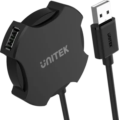 Obrázek produktu pro UNITEK Y-2178, USB 2.0, USB 2.0, 480 Mbit/s, Černá, 0,3 m, 46,5 mm