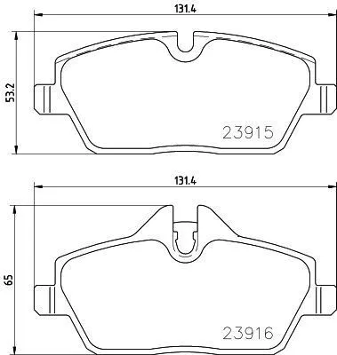 Produktbild von HELLA Bremsbeläge Satz Vorne Bremsklötze für BMW i3 (I01) 8DB 355 021-881