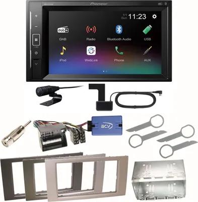 Produktbild von Pioneer DMH-A240DAB DAB+ Bluetooth Einbauset für Ford Kuga Fusion Galaxy S-Max