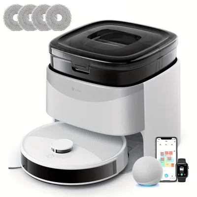 Produktbild von Saugroboter - Roboterstaubsauger - Wischroboter - Staubsaugroboter - Selbstreinigender Roboter - 12.000 Pa Saugleistung