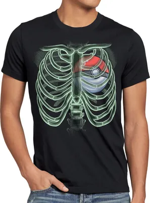 Produktbild von A.N.T. Monsterball X-Ray Blaupause Herren T-Shirt poke röntgen