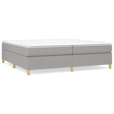 Obrázok produktu pre vidaXL Box spring bed frame light grey 200x200 cm fabric