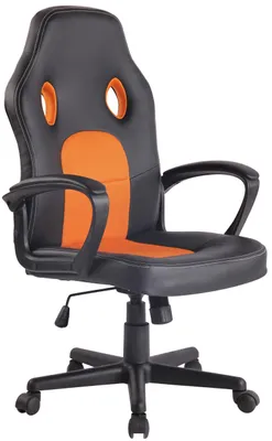 Produktbild von CLP Gaming Bürostuhl Elbing höhenverstellbar und drehbar schwarz/orange