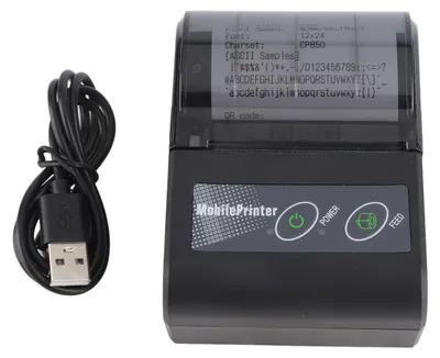 Image de Imprimante de reçus Bluetooth, modes veille et réveil automatiques, mini-ticket sans fil pour laau détail dans les restaurants