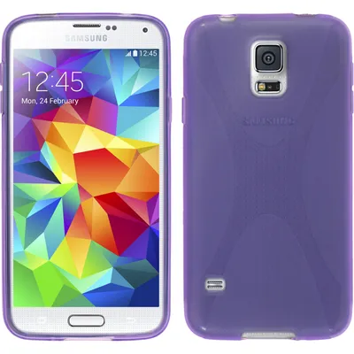 Produktbild von PhoneNatic Case kompatibel mit Samsung Galaxy S5 mini - lila Silikon Hülle X-Style + 2 Schutzfolien