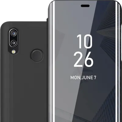 Obrázek produktu pro Cadorabo Pouzdro na mobil pro Huawei P20 LITE 2018 / NOVA 3E v černém krytu Zadní kryt Ochranné pouzdro typu kniha Pouzdro typu kniha