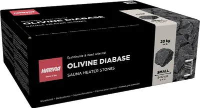Immagine prodotto di Pietre per sauna Harvia Olivindiabas | quadrate 20 kg | 5-10 cm