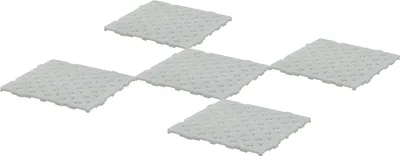 Produktbild von 5 Stück Bodenroste 500 x 500 x 25 mm in Weiß