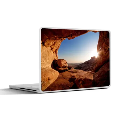 Produktbild von MuchoWow® Laptop Aufkleber Sticker Cover Höhle - Wüste - Sonne - Landschaft 30x22 cm - Laptop-Sticker