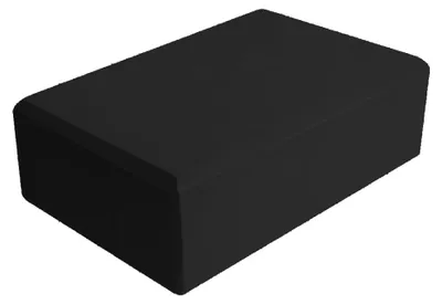 Produktbild von Yogablock, stützender Schaumstoffblock mit weicher, rutschfester Oberfläche für Yoga, Pilates und Meditation, Schwarz