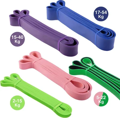 Produktbild von Widerstandsbänder Resistance Band Trainingsband Yoga Crossfit Pilates Fitness  4er Set