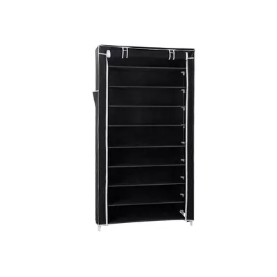 Image de In And OutdoorMatch Étagère à chaussures Ernestine - avec porte - 24 à 30 paires - imperméable - armoire à chaussures - tubes d'acier - sans poussière - 88 x 28 x 160 cm