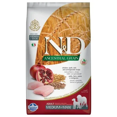 Obrázok produktu pre Farmina N&D Dog Low Grain Adult Medium&Maxi Chicken & pomegranate 2,5 kg