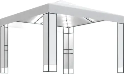 Immagine prodotto di Padiglione con doppio tetto e luci LED 3x3 m bianco