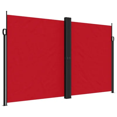 Image de vidaXL Marquise latérale extensible rouge 200x600 cm