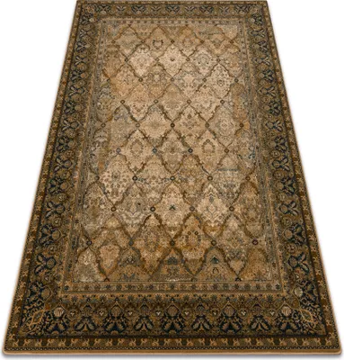Produktbild von Wollteppich SUPERIOR Grenada Rahmen, Diamanten, orientalisch - Cognac beige 300x400 cm