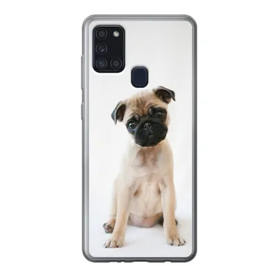 Produktbild von MuchoWow® Handyhülle Schutzhülle Hülle für Samsung Galaxy A21s Hund - Haustiere - Porträt Silikon Softcase Handy Hülle - Hartschale