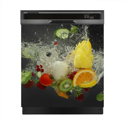 Produktbild von Magnete Dekorative 60x60 cm Küche Magnetmatte Spülmaschine - Gemüse und Früchte Wasser