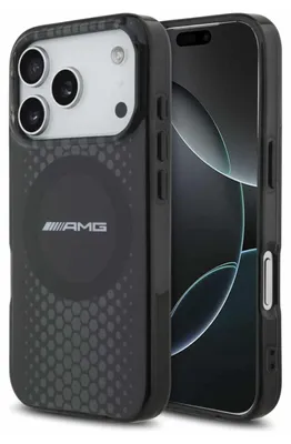 Immagine prodotto di Custodia Mercedes AMG MagSafe iPhone 17 Pro Max plastica nera logo trasparente