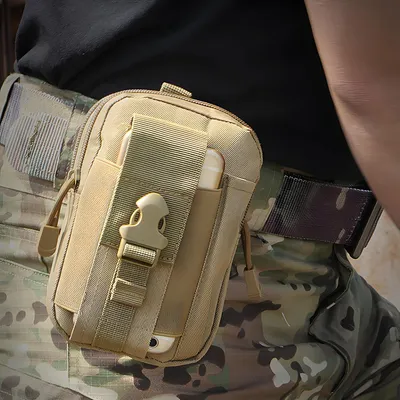 Produktbild von Taktische Erste-Hilfe-Tasche für Outdoor-Camping, Reisen, Motorrad, Abenteuer, Wandern - Militärische Hüfttasche wasserdicht (grün)