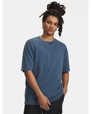 Produktbild von Under Armour Heavyweight Oversized Logo Wash Kurzarm-t-shirt Blau 2XL Mann Blau 2XL