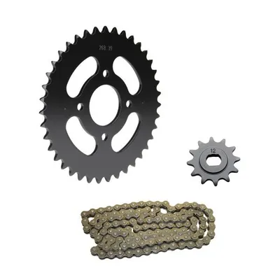 Image de Kit chaîne 3 pièces noir 12/39 dents pour Hercules Prima 2 3 4 5 5 M 4 5 HR2 P 1 3 MX1 Optima