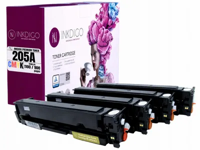 Produktbild von Inkdigo Tonerset CF530-533A für HP Color LaserJet Pro MFP M180fndw, M180n, M181fw; M154nw – CMYK,, KI-generiertes Bild