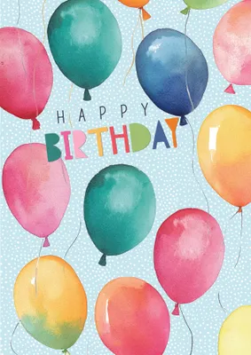 Produktbild von Geburtstag DIN A4 Happy Birthday Luftballons große XXL Karte mit Umschlag