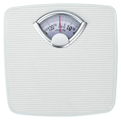 Produktbild von WENKO Personen Waage Körper Gewicht wiegen mechanisch 130 kg Display analog Bad