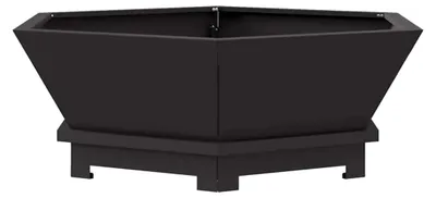 Produktbild von Feuerstelle Schwarz 75 x 75 x 28 cm aus Stahl für Garten, Terrasse und Außenbereich