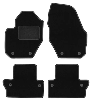 Image de Tapis de sol en moquette pour Volvo S60 II 2010- (berline) – jeu 4 pièces, noirs, sur mesure – Wielganizator LUX