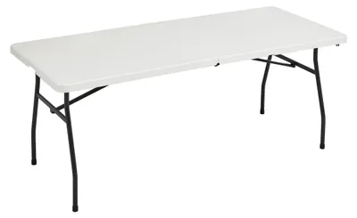 Productafbeelding van A. Opklapbare tafel, rechthoekig, met draaghandvat, geschikt voor binnen en buiten, draagbaar