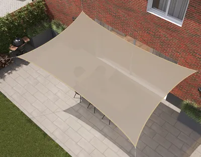 Produktbild von Kopu® Sonnensegel Rechteck 280 Gramm Wasserdurchlässig 4x5 m - Strand