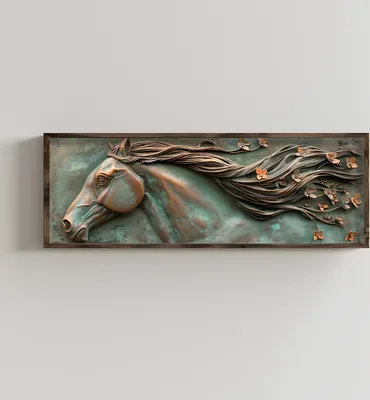 Produktbild von Wallity, AI103, Dekoratives gerahmtes MDF-Gemälde, Mehrfarbig, 100 % MDF, 40 x 120 x 3,5 cm