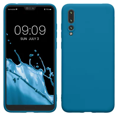 Produktbild von kwmobile Handyhülle für Huawei P20 Pro Hülle - TPU Case - Kabelloses Laden - Schutzhülle Cover in Karibikblau