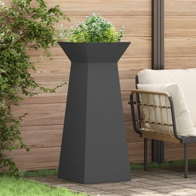 Produktbild von Pflanzenständer Schwarz Metall 40 x 40 x 101 cm, Gabionen DesignMöbel Neu