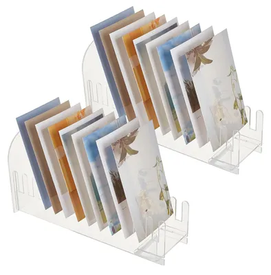 Image de 2 supports de cartes en acrylique avec 12 niveaux