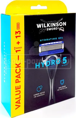 Image de Wilkinson Hydro 5 Hydrating Gel Mega-Pack, 13 lames de rasoir + manche