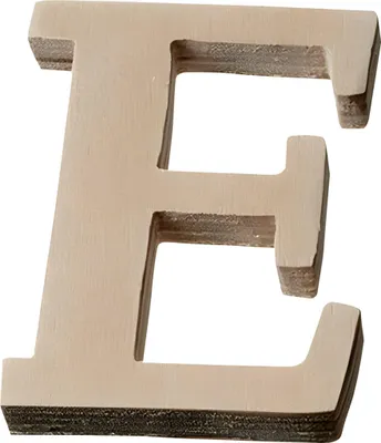 Produktbild von KNORR PRANDELL 218735648 Buchstabe groß E 8 x 55 x 01 cm Sperrholz
