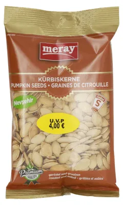 Produktbild von Kerne Meray | Kürbiskerne | Geröstete und gesalzene Kürbiskerne | 200 g