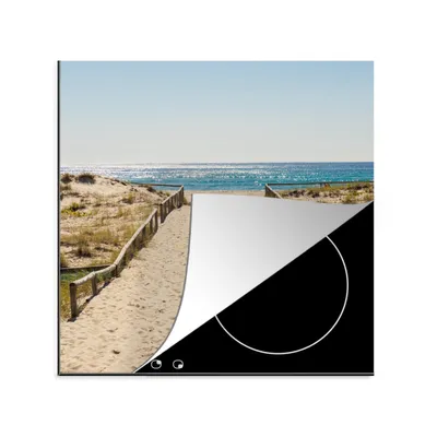 Produktbild von KitchenYeah© Herdabdeckplatte Meer - Sand - Australien , 78x78cm, Küche Deko, Glaskeramikkochfeld Herdabdeckung, Abdeckplatte fùr Kochfeld