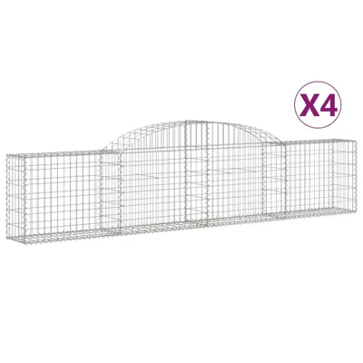 Obrázek produktu pro Klenuté gabionové koše 4 ks 300x30x60/80 cm pozinkované železo
