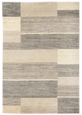 Obrázok produktu pre Starlight, kvalitný vlnený koberec v odtieňoch krémovej a sivej, rozmer 180 × 120 cm – dizajnový koberec strojovej výroby s jedinečným vzorom a výškou vlákien 11 mm