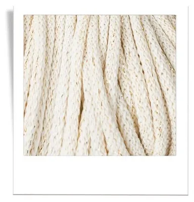 Immagine prodotto di Cordoni di cotone - cordoni intrecciati 5 mm - 50m Naturale lucido