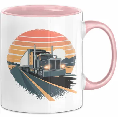 Produktbild von Lkw Fahrer Tasse Geschenkidee Fernfahrer Lustiger Spruch Geschenkidee Lustig (Rosa)