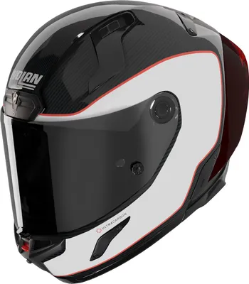 Produktbild von Nolan X-804 RS Ultra Carbon Asso Di Picche Integralhelm Carbon / Weiss / Rot M