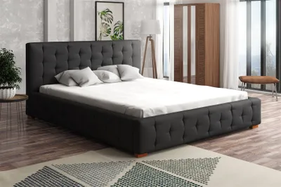 Produktbild von Polsterbett Bett Doppelbett COMO Stoff 160x200cm
