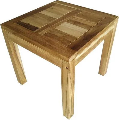 Zdjęcie produktu dla Stół z litego drewna tekowego – meble ogrodowe – 50 x 50 cm