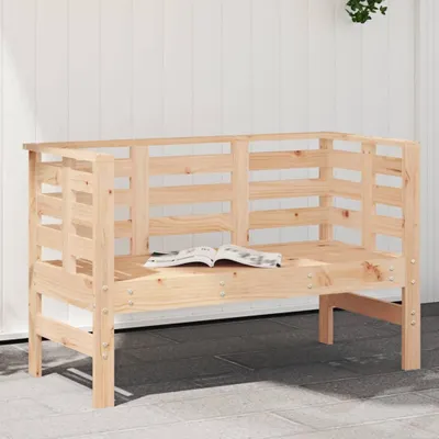 Immagine prodotto di Panca da giardino in legno massello di pino, dimensioni 111,5 x 53 x 71 cm